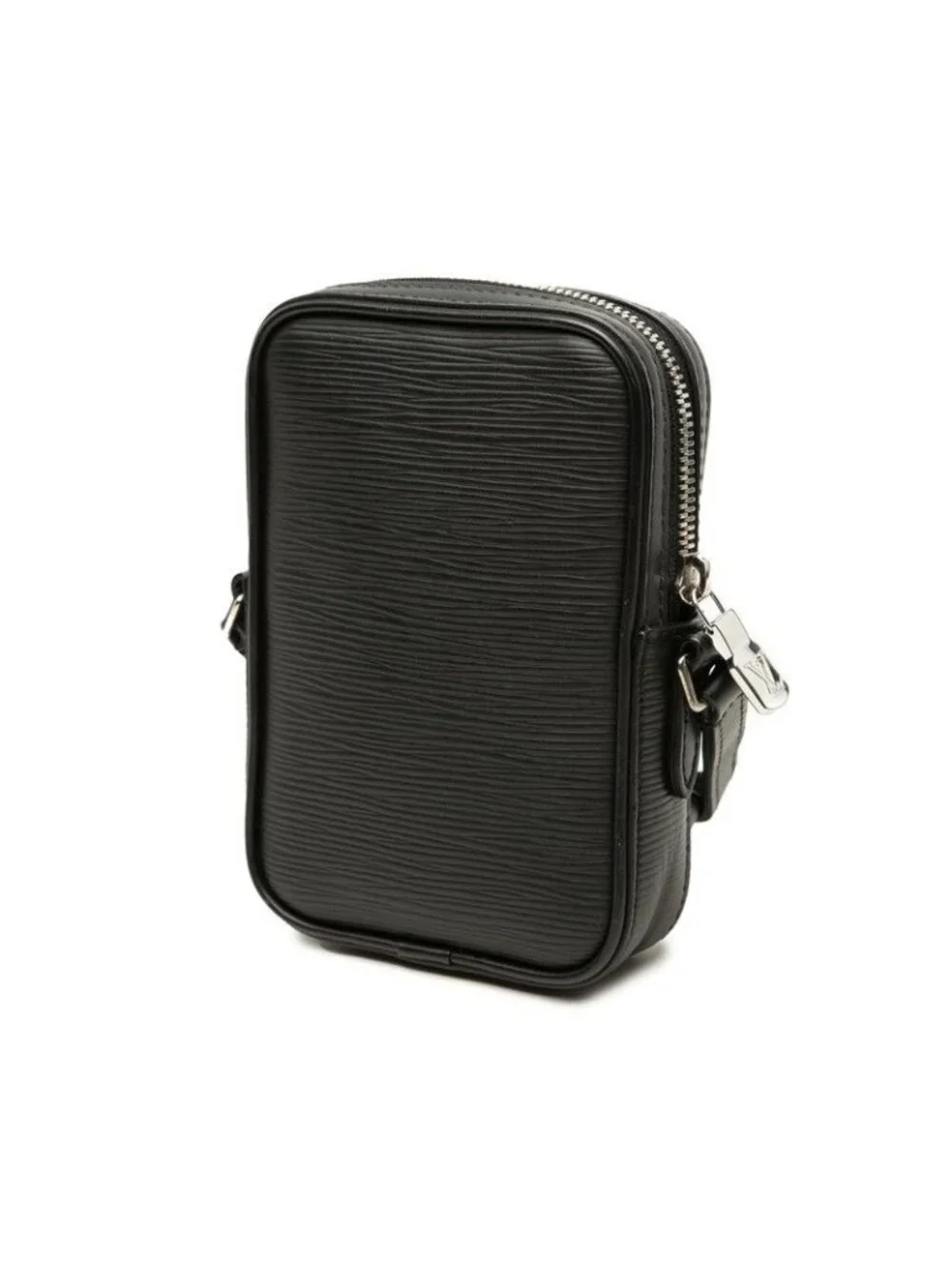 Louis Vuitton Epi LV Circle Danube PM Crossbody Shoulder Bag Noir Black Leather
